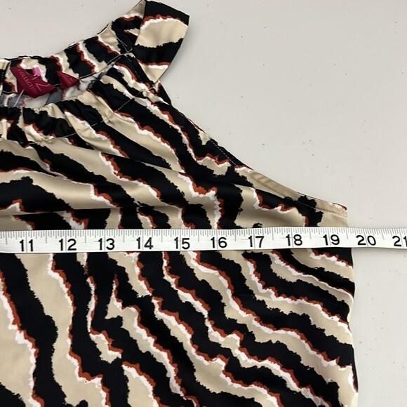 212 Collection Animal Print Tank Top Cream Black Size Small - Picture 10 of 12